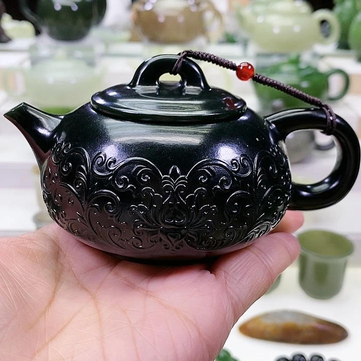 未镶嵌和田玉挂件茶壶180m l