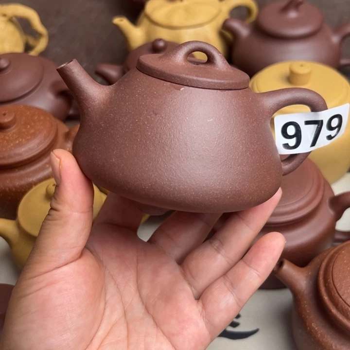 茶壶紫砂紫泥半手工220cc左右