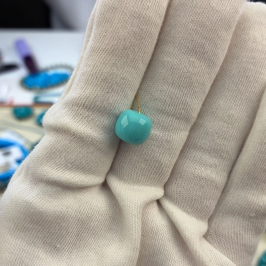 未镶嵌绿松石绿松石9.8×8.6mm