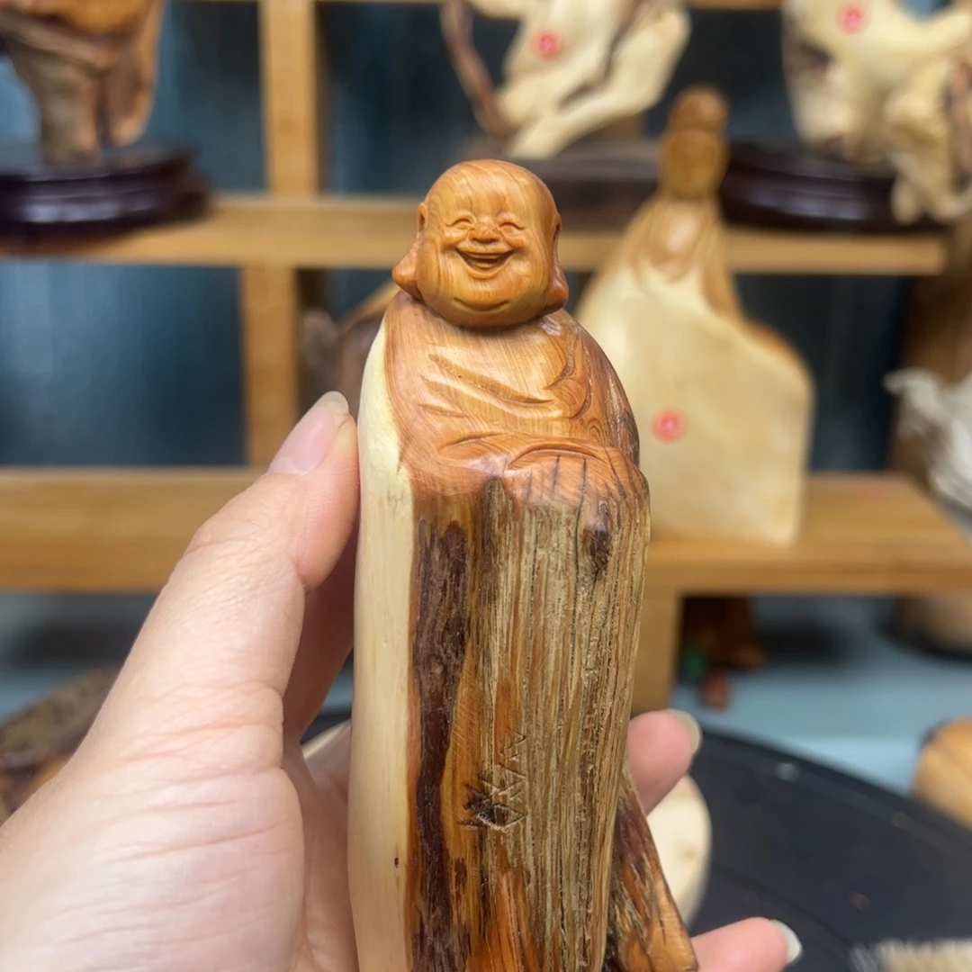 木开**哥崖柏木摆件手把件