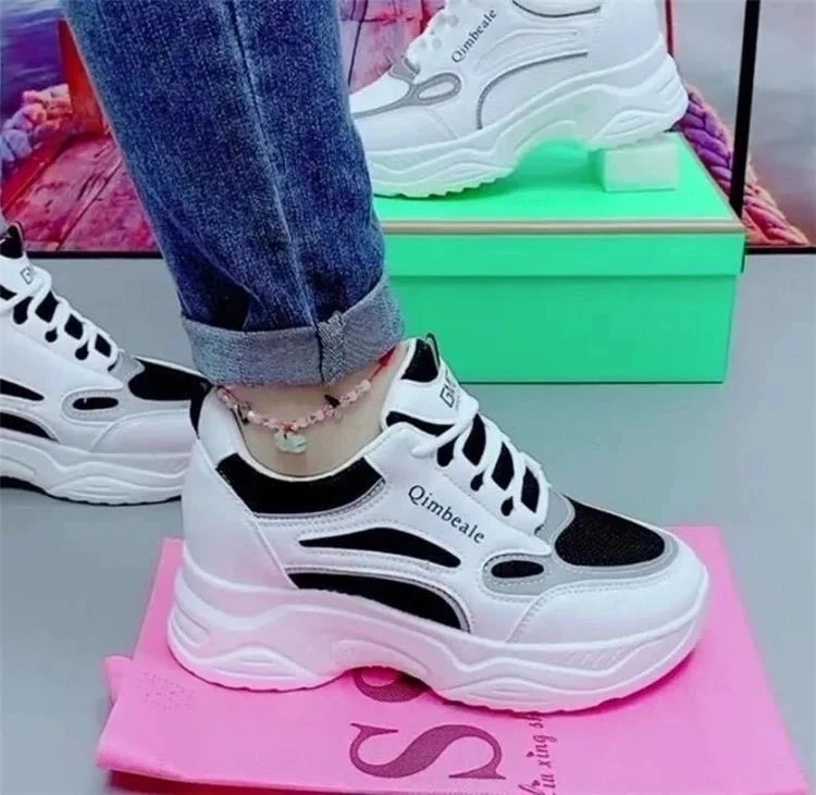 【厂家清仓】厚底增高鞋女2025秋季新款轻便百搭休闲棉鞋