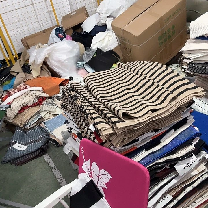 多色手工编织绵垫子70*100