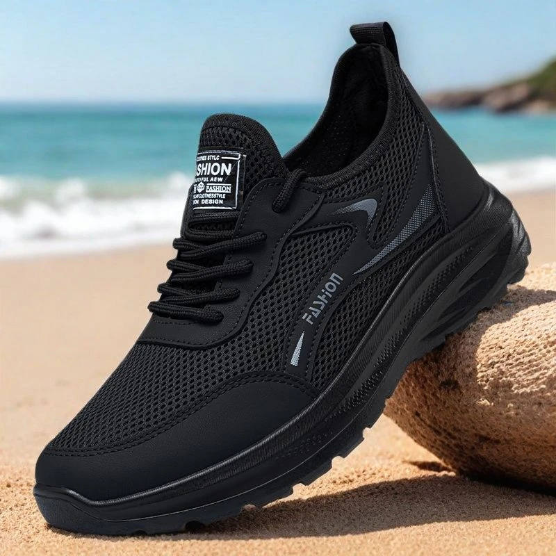 高档网鞋男夏季透气网面布鞋超轻软底防滑耐磨防臭男士运动休闲鞋