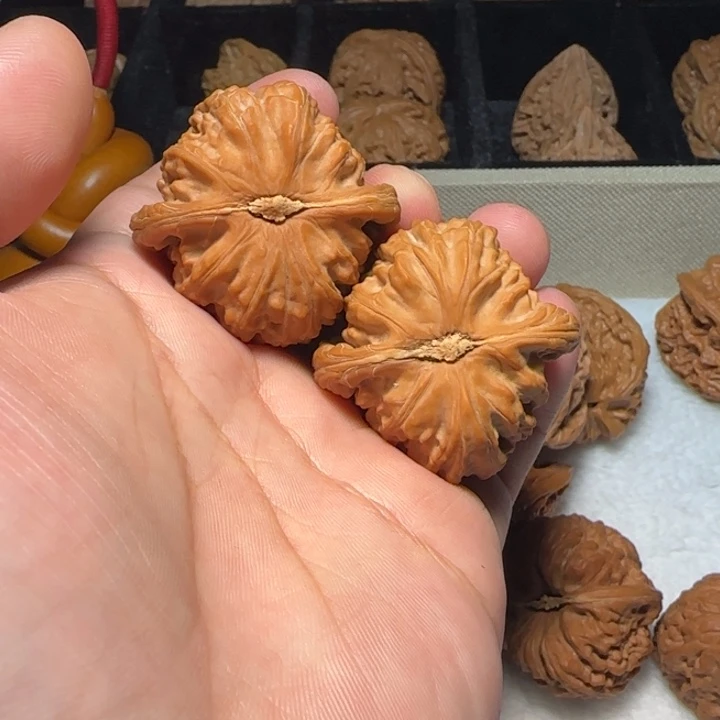 文玩核桃把件球白