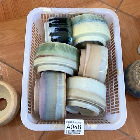 紫砂花盆048瑕疵品口径8.5左右