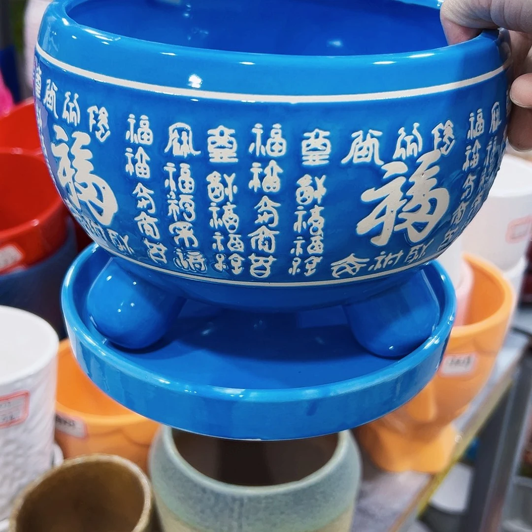 有孔外贸尾单陶瓷花盆凑单10米包邮