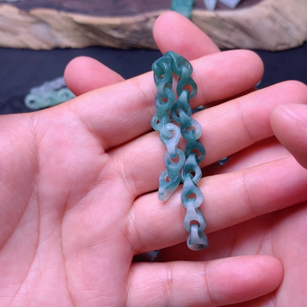 定制翡翠未镶嵌宝*手链