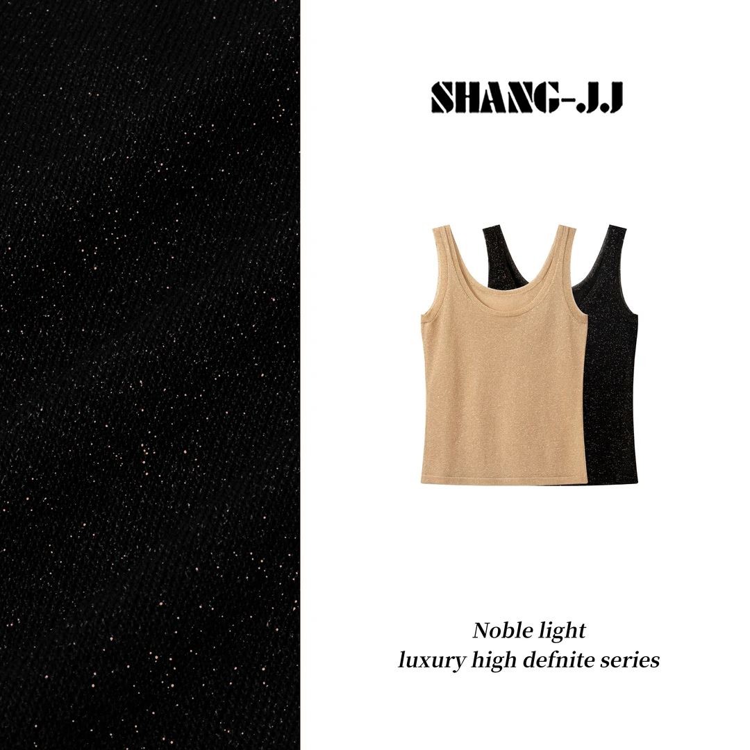 SHANG-JJ【兰兰背心】25ss新款金银线混纺的高端纱线背心q133406p