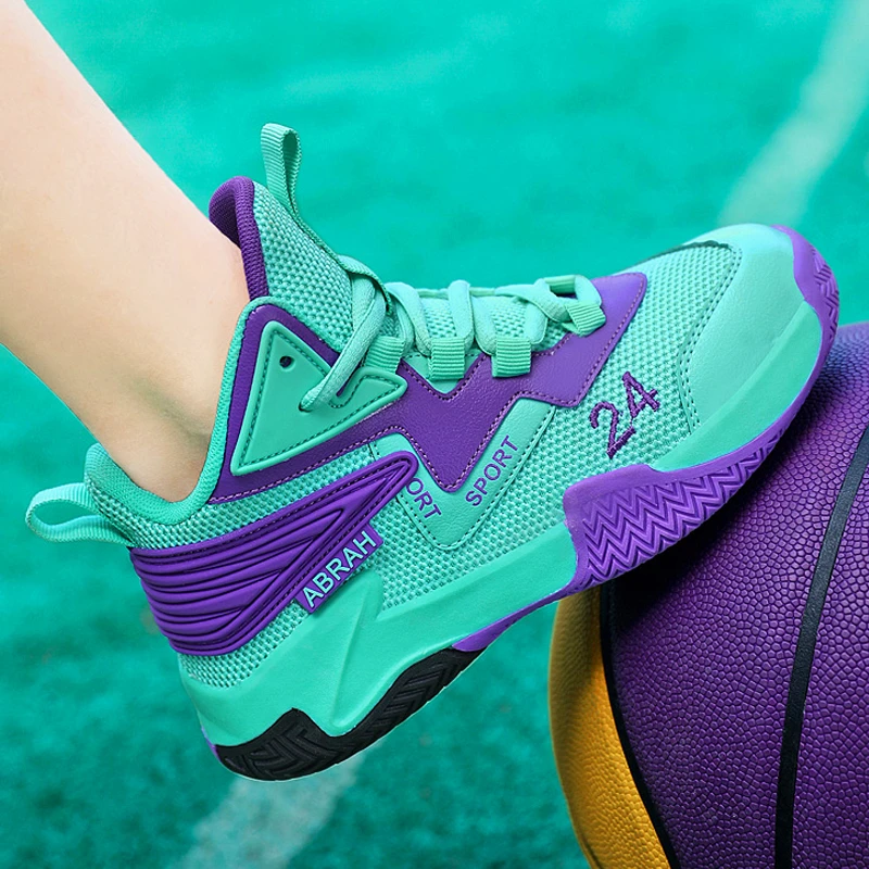 断码特步凌云男童鞋子秋季新款儿童网面透气篮球鞋中大童男孩跑步