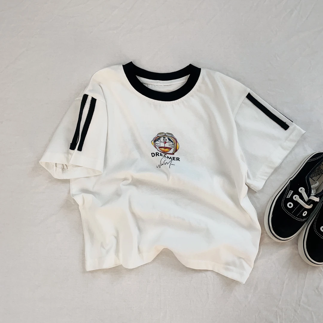 短袖2025男童夏季运动时尚百搭洋气儿童宽松印花