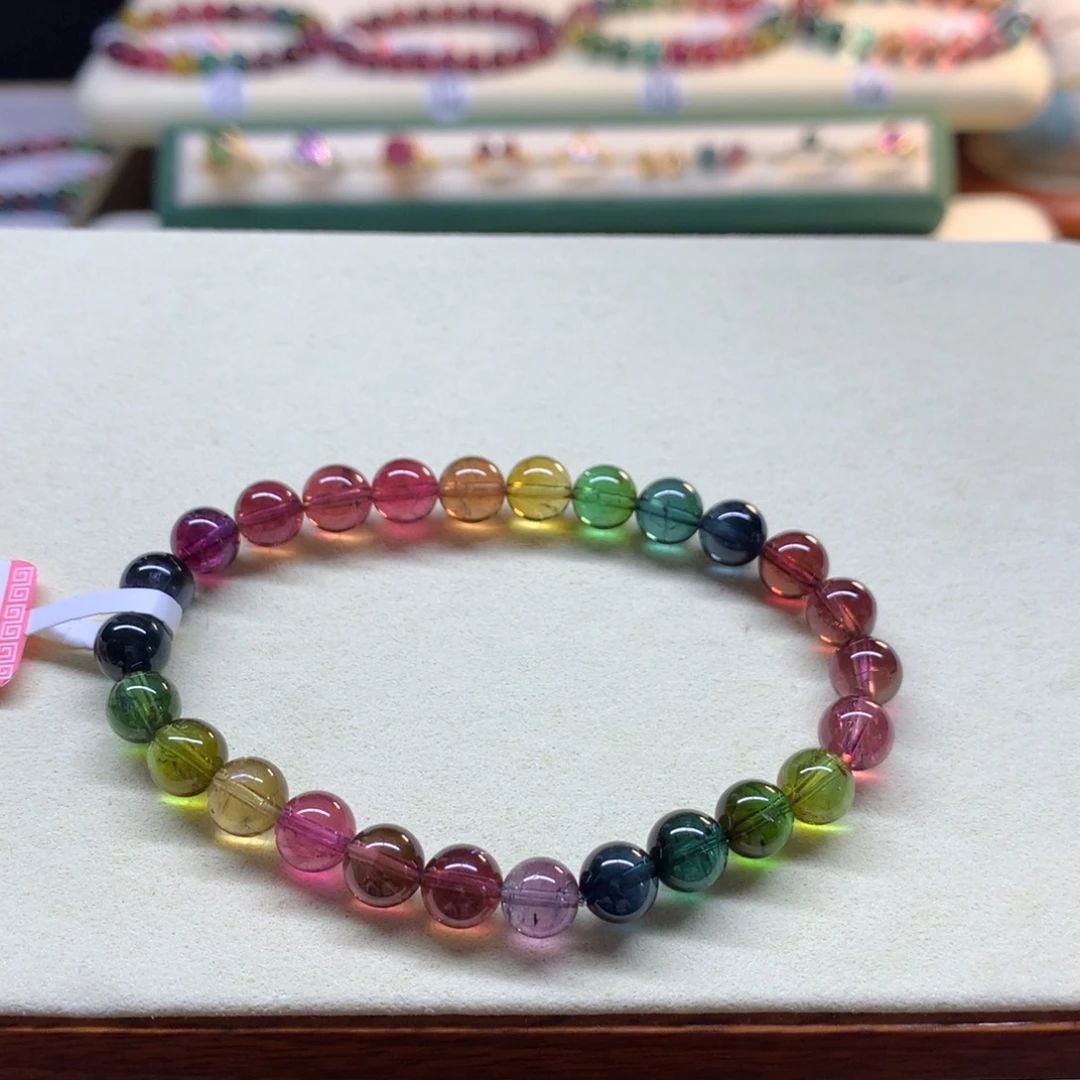 手串未镶嵌碧玺老矿7.2mm