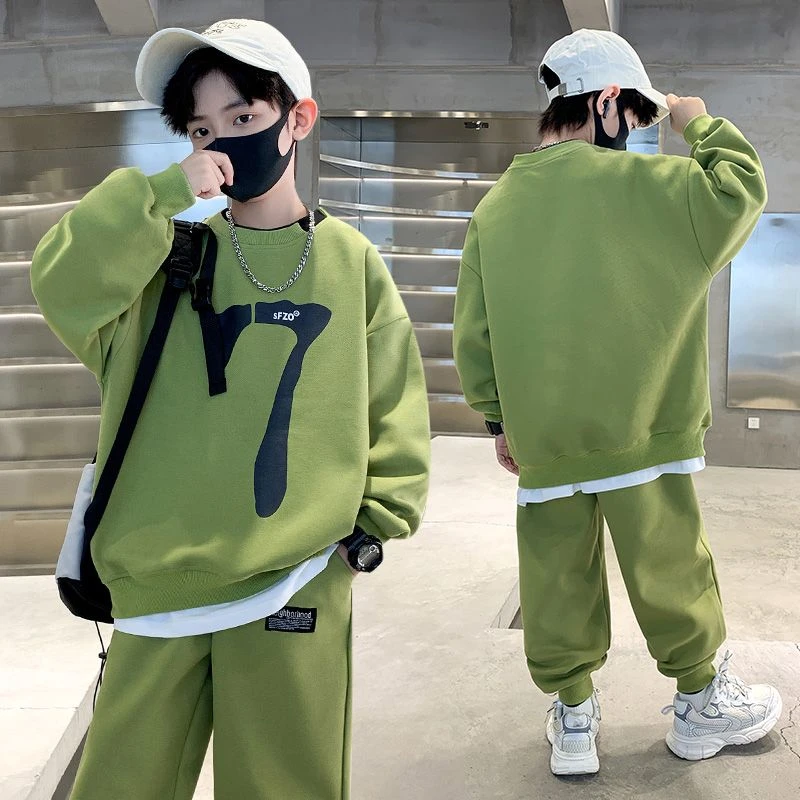 巴拉巴拉云朵儿童休闲裤男童秋装卫衣套装2025新款帅气男孩春春季