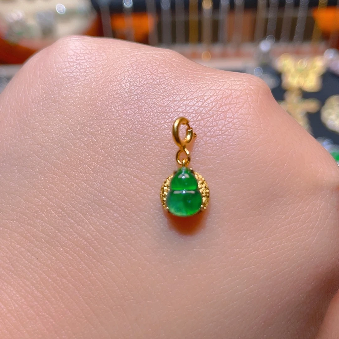 翡翠银S925镶嵌吊坠(不含链)