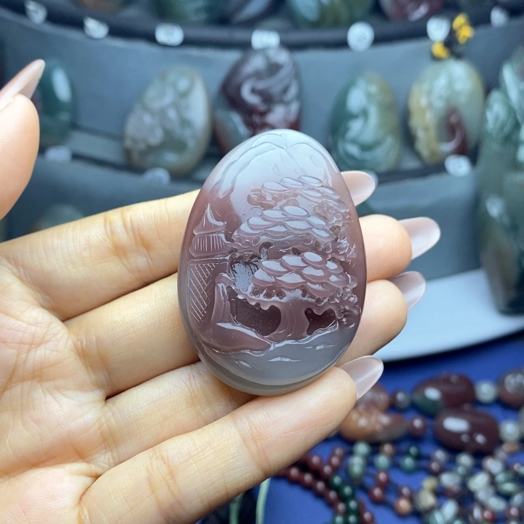 玛瑙/玉髓未镶嵌吊坠(不含链)