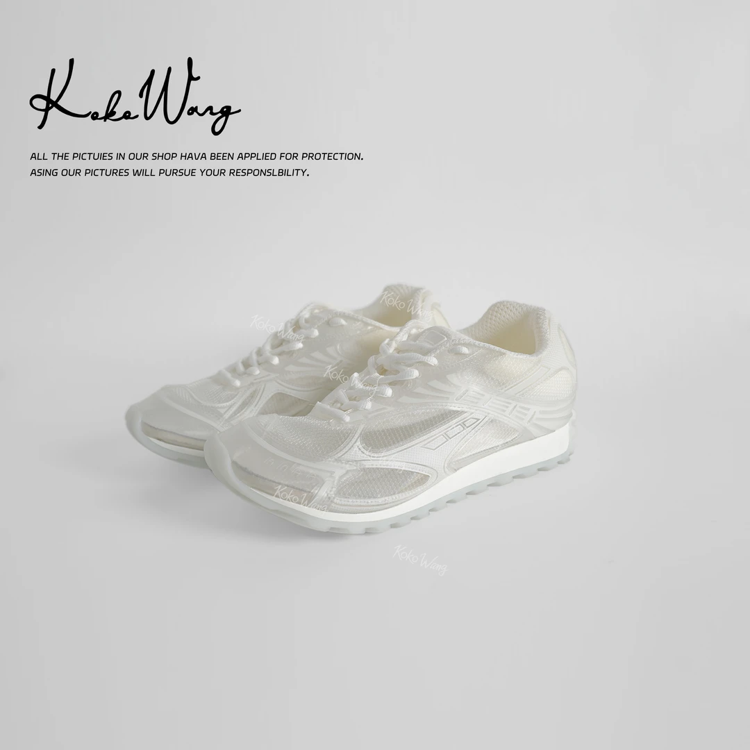 KOKO WANG夏季时尚透明网面拼色阿甘鞋冰块休闲鞋555275E28X01