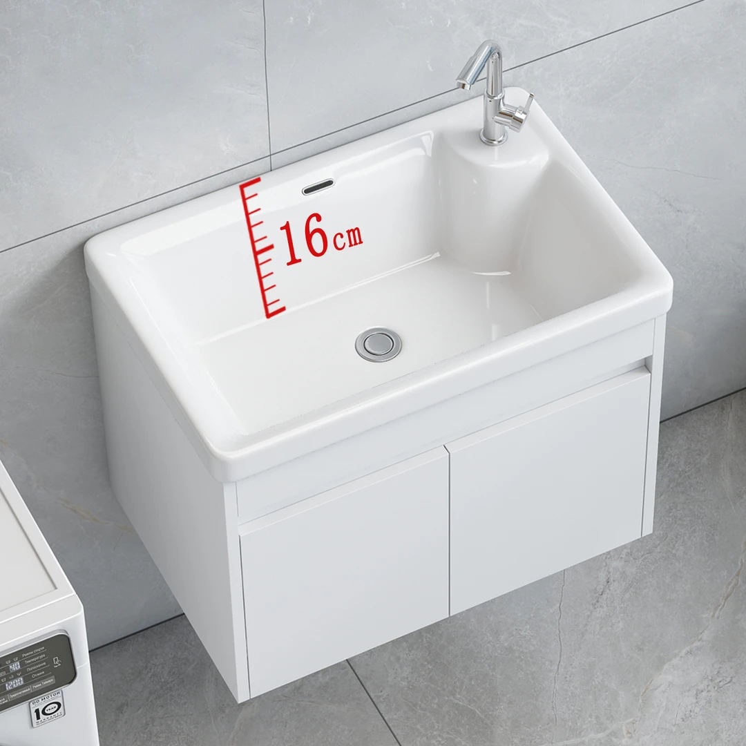 蜂窝铝浴室柜组合洗手盆卫生间一体陶瓷洗脸盆小户型加深洗漱台