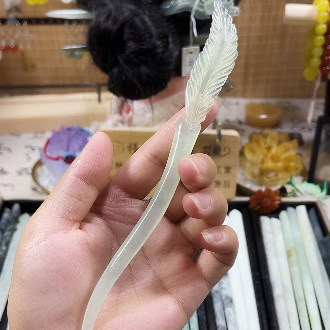 未镶嵌蛇纹石玉发饰