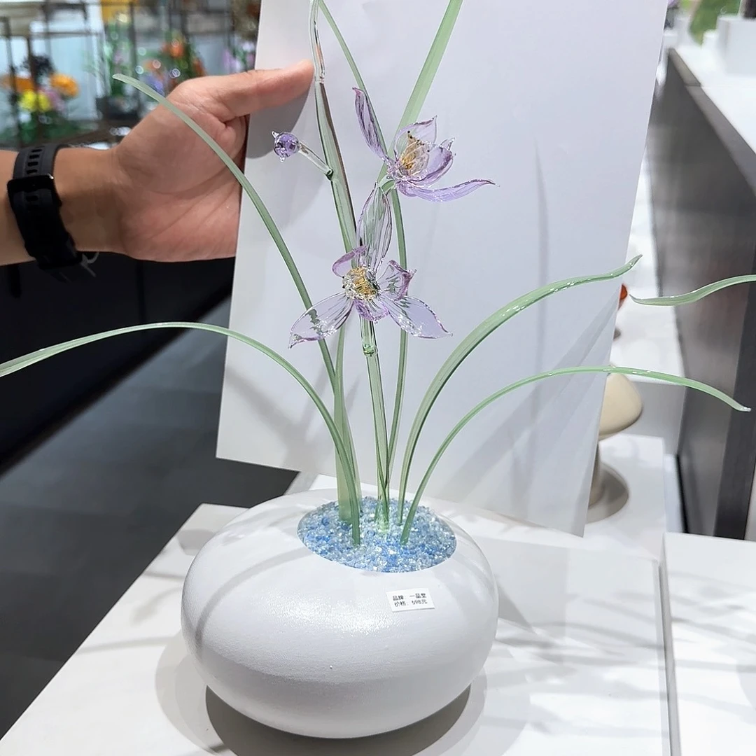 琉璃手工艺品淄博非遗手做琉璃花13
