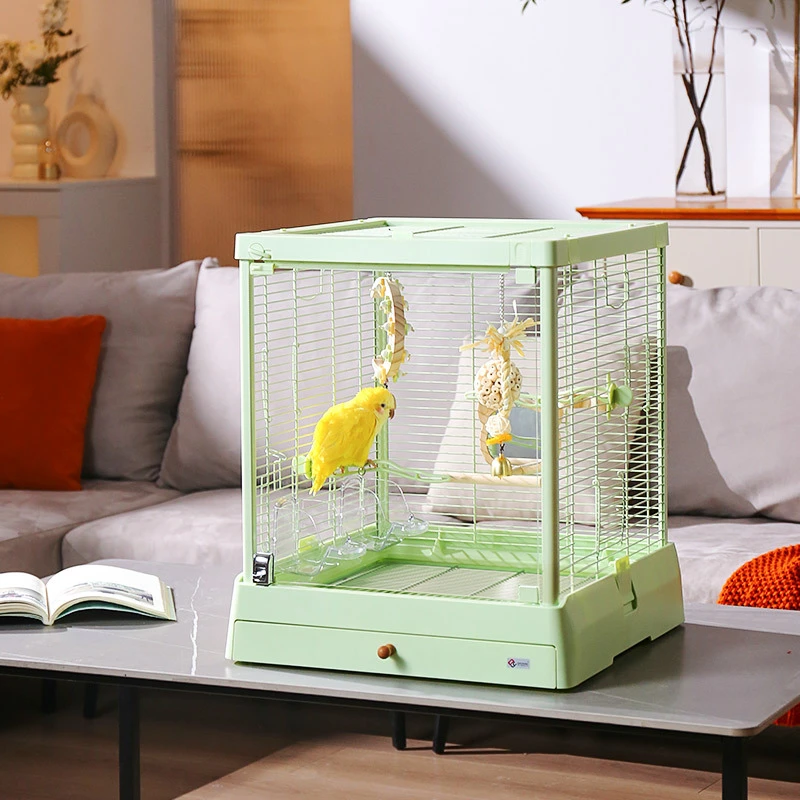 达洋B5001系列重力锁全景玻璃鸟笼家用鹦鹉别墅和尚玄凤虎皮适用