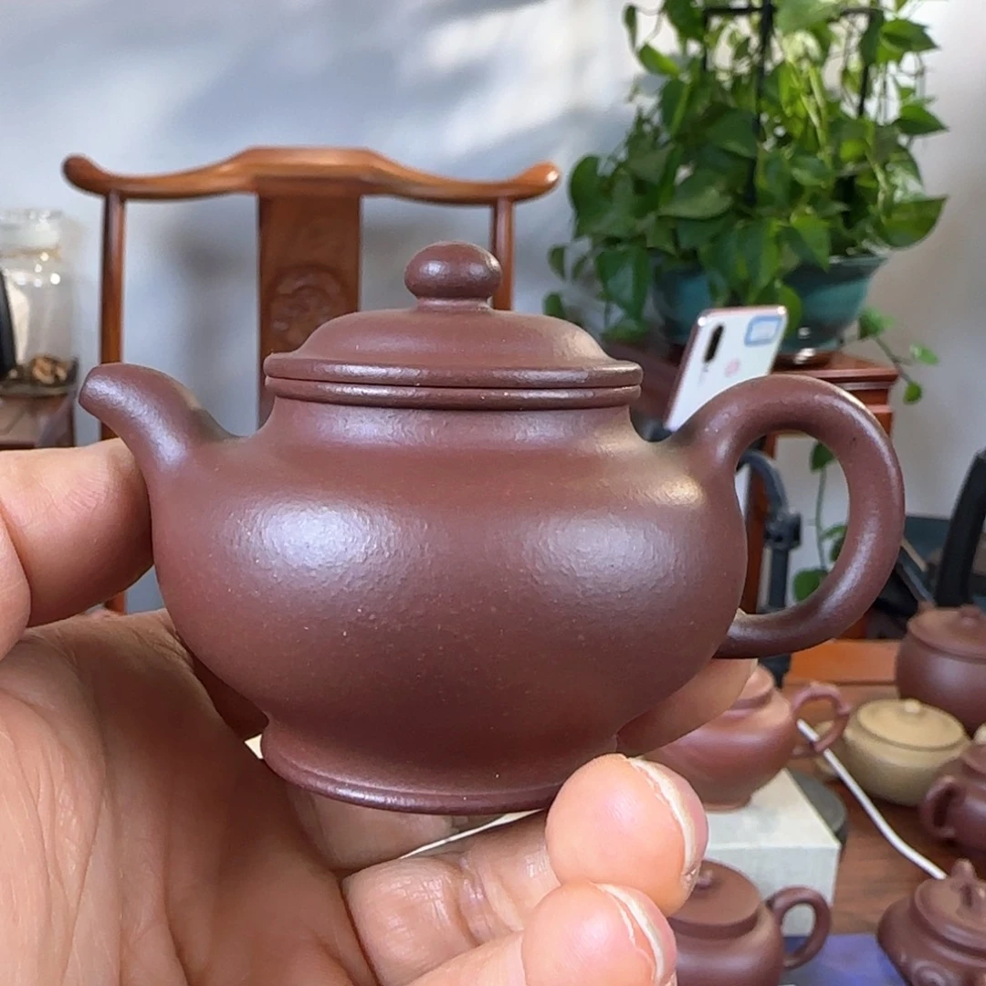 紫砂茶壶三*缀只紫泥
