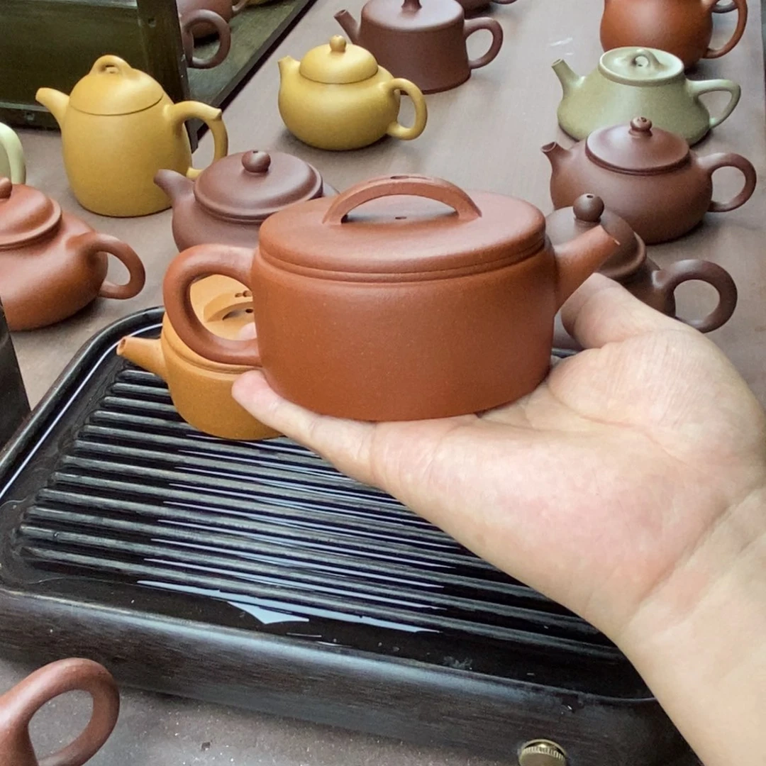 茶壶紫砂紫砂红降坡汉瓦