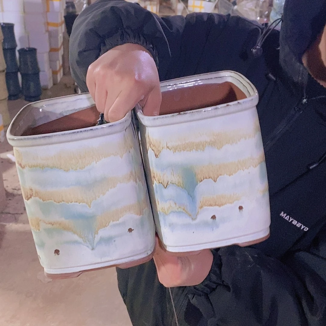 紫砂花盆瑕疵15/20ch h g gi