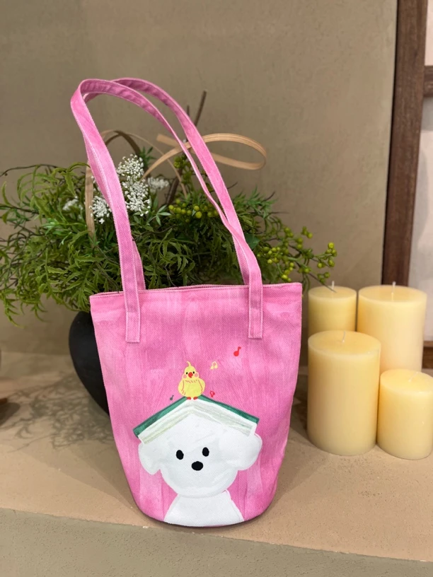 2025新款包包女小众原创插画水桶单肩包休闲时尚通勤包