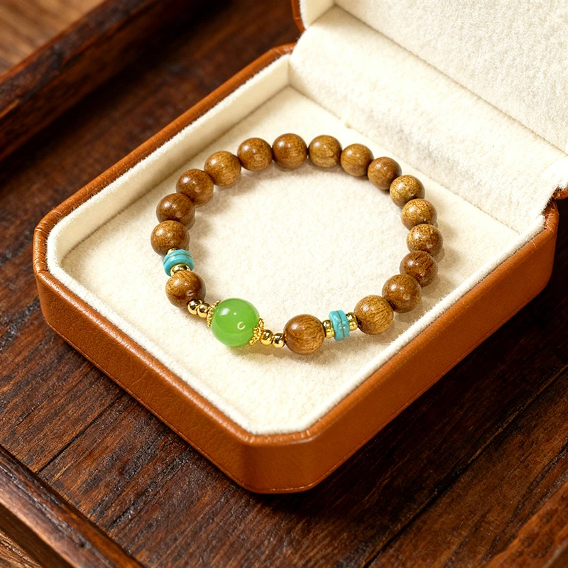 增香沉香木金丝楠木·蓝精灵手串手链念珠珠串禅意简约单圈时尚