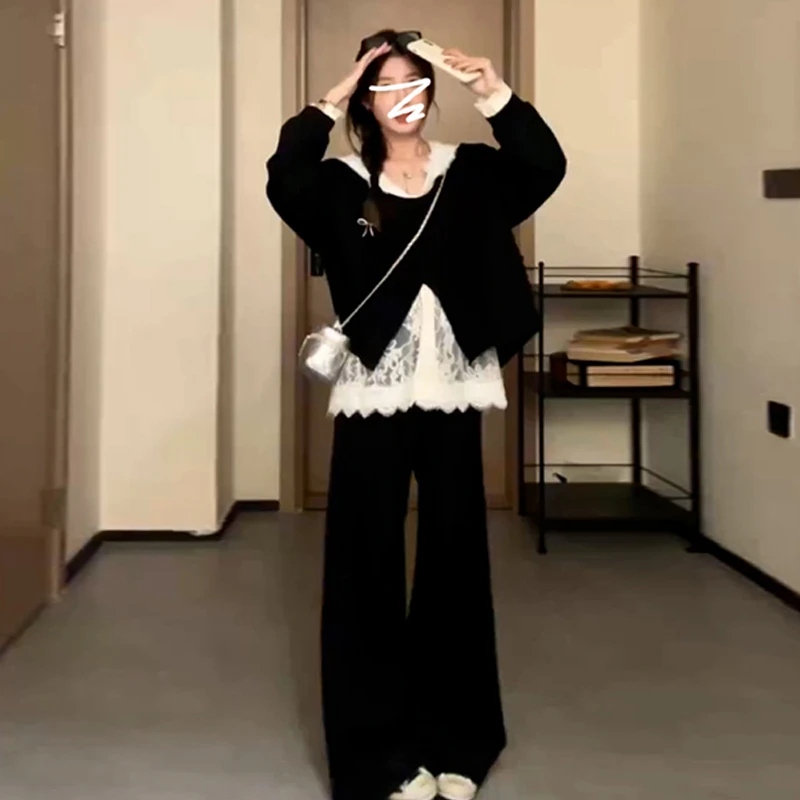 黑色小香套装女秋季新款爆款高级感韩系流行超火穿搭一整套装1070