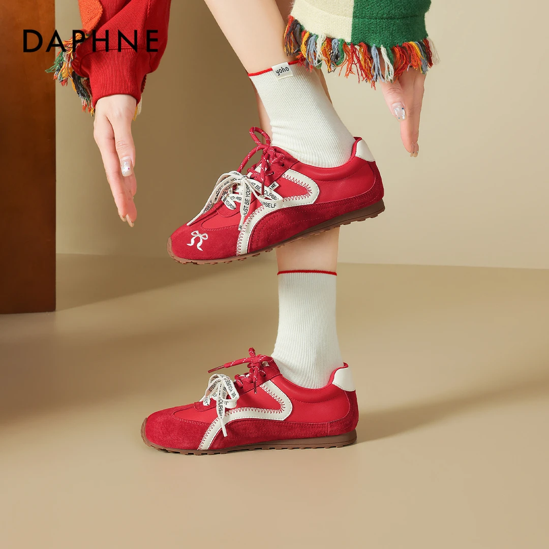 达芙妮德训鞋女2025秋季新款爆款阿甘鞋女鞋软底不累脚运动休闲鞋