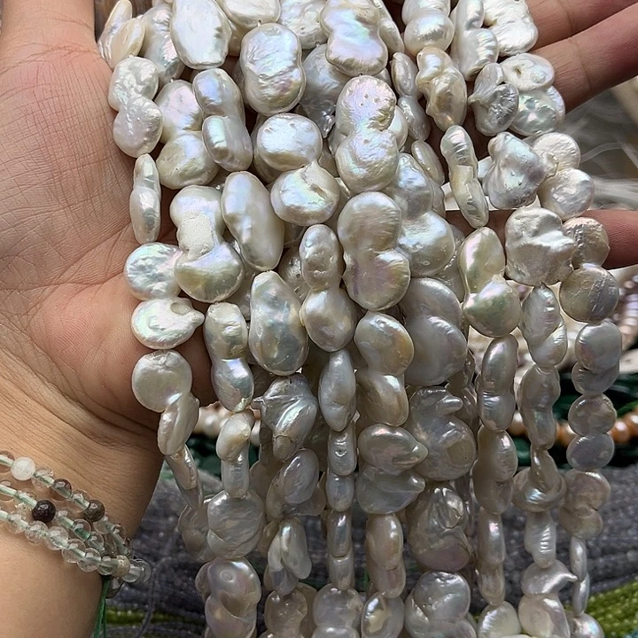未镶嵌玛瑙/玉髓珠宝半成品一条巴洛克珍珠