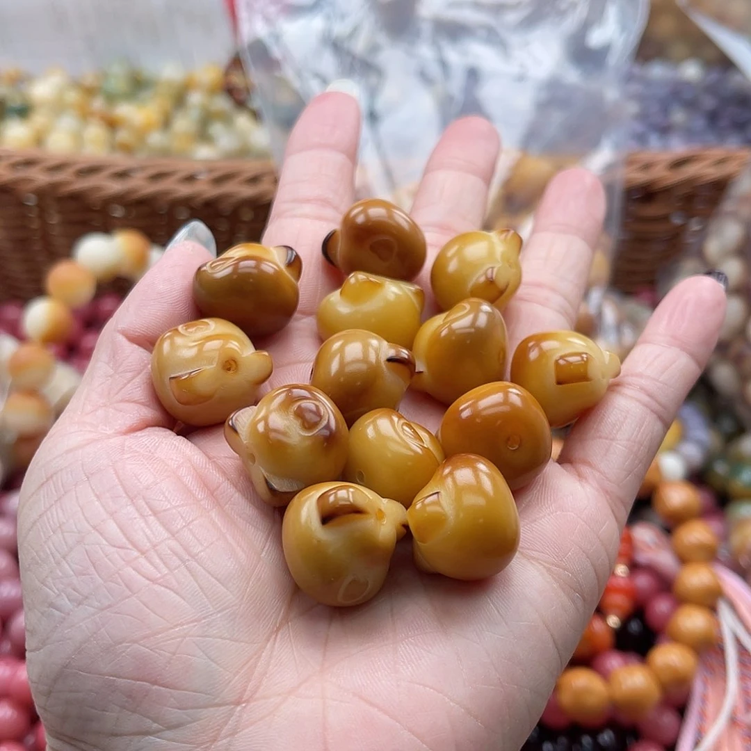 白玉菩提吊坠Q/16mm/10+5颗