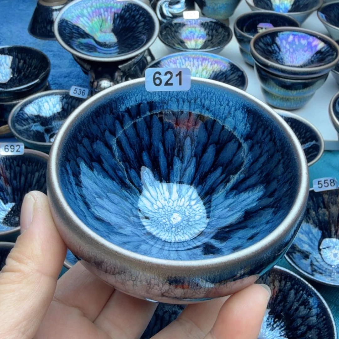 茶盏有*人百花无足钵621