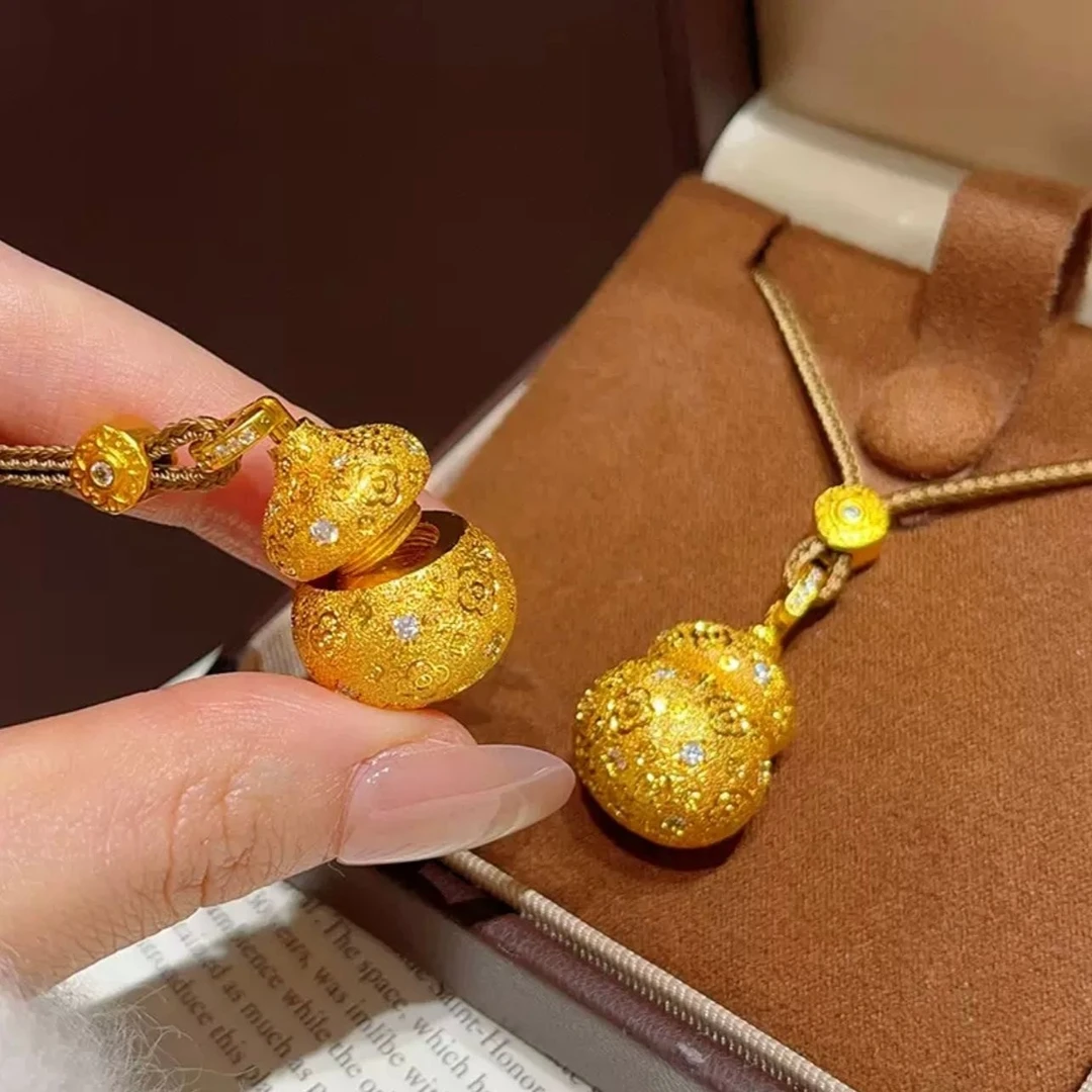 【官方正品】镀K金胖葫芦不掉色女款绳链条