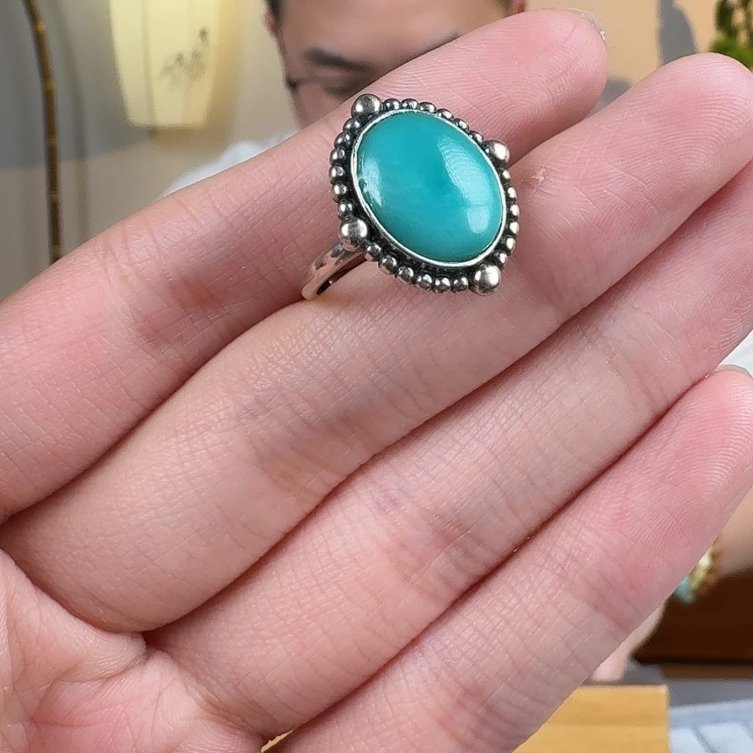 绿松石银S925镶嵌珠宝奇石