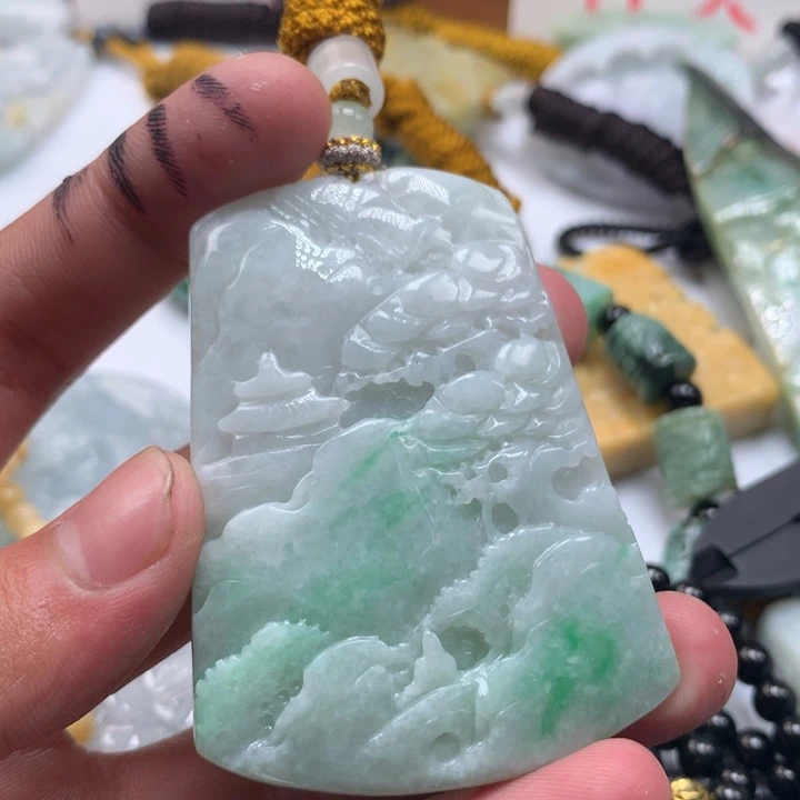 颈饰未镶嵌翡翠保真天然a货翡翠