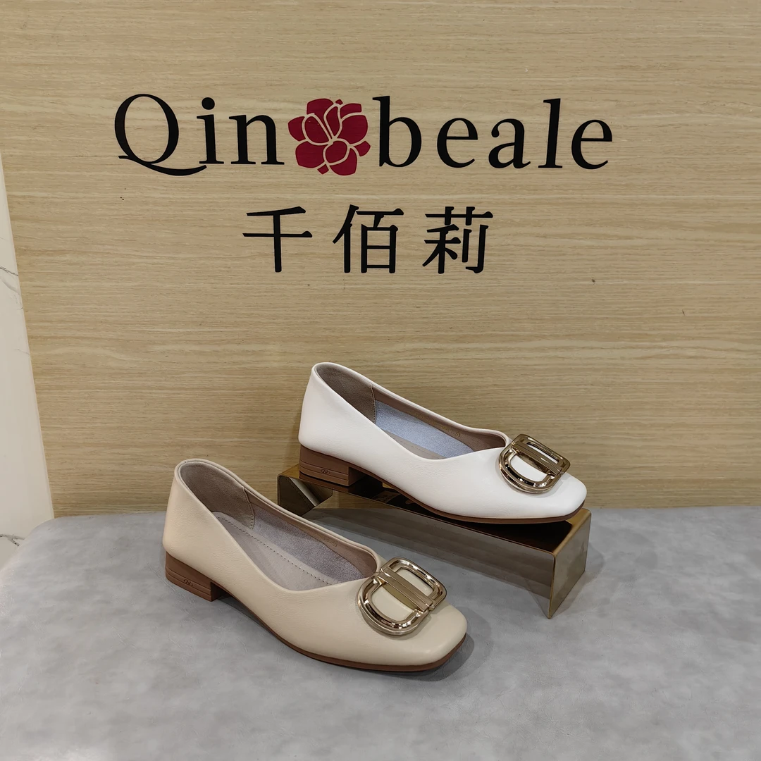 Qin&beale/千佰莉全皮 舒适百搭 软底单鞋 1890