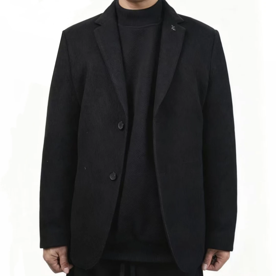 男士冬季加厚商务休闲百搭平驳领西装外套/658