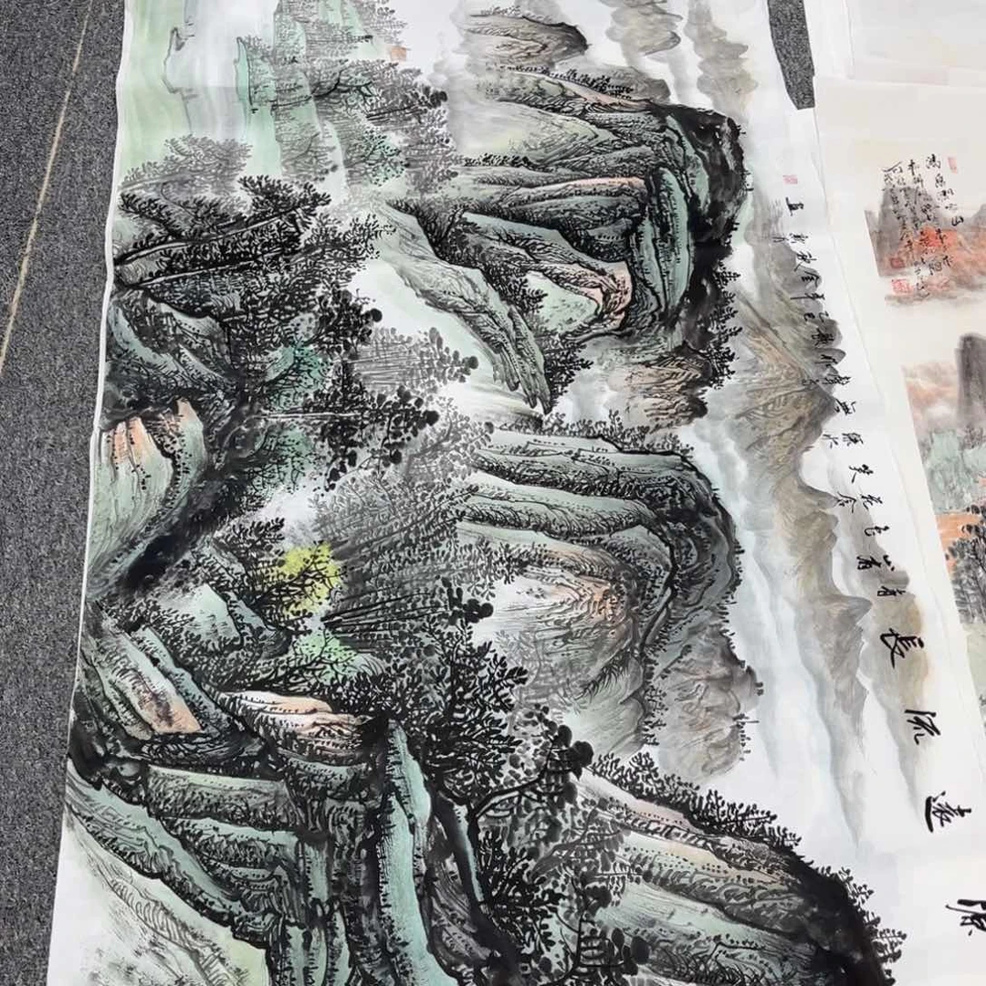国画纯手工制作的一