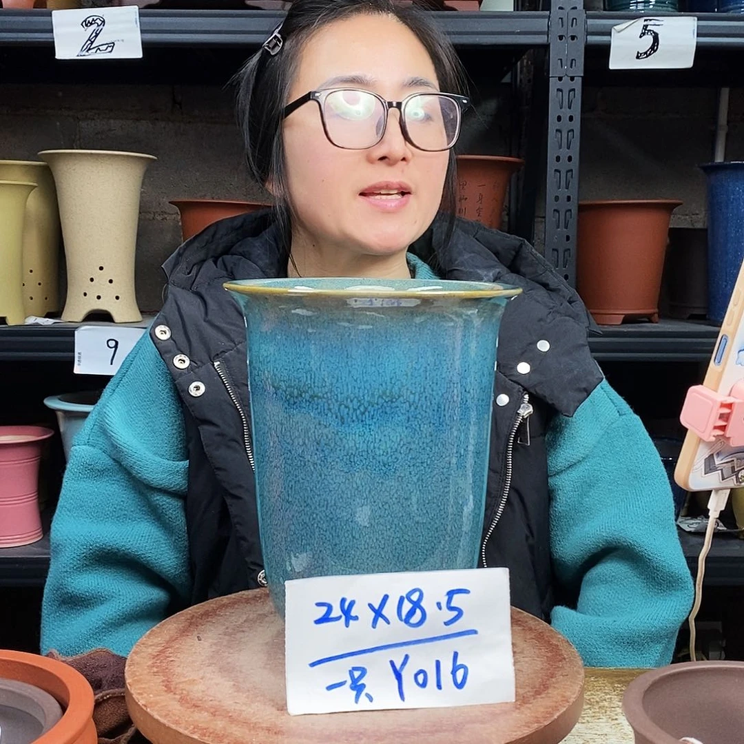 紫砂一只花盆货号Y016