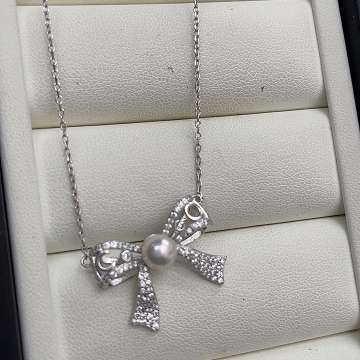 海水珍珠颈饰银S925镶嵌