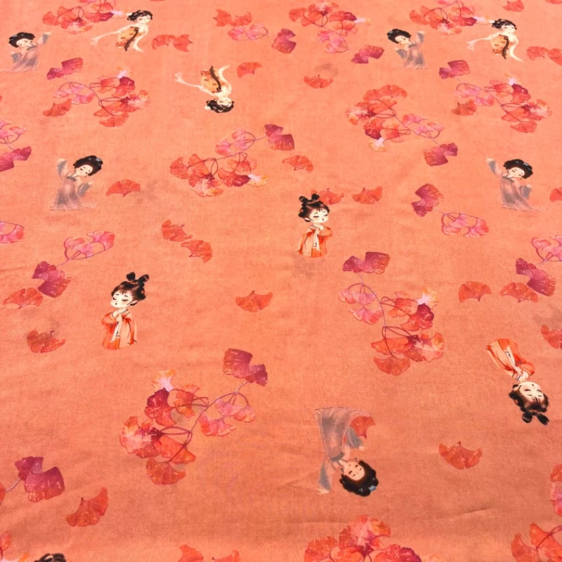 蚕香精品木棉面料三伏天夏天连衣裙旗袍软轻薄有质感数码印花布料