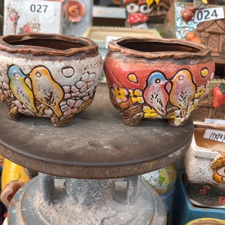 紫砂花盆粗陶材质多肉花盆