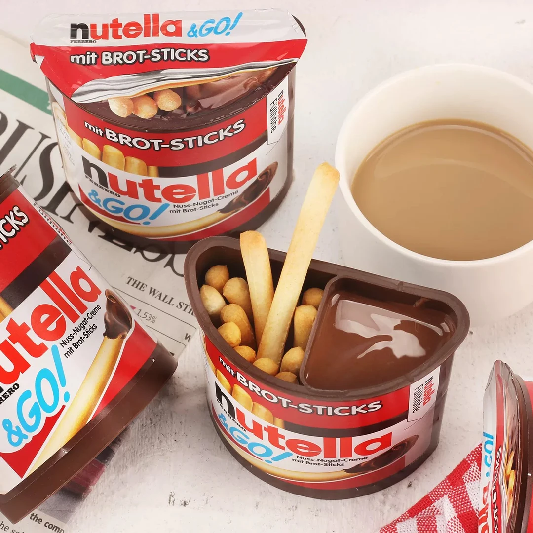 3盒装nutella能多益榛子巧克力酱手指饼干52g费列罗儿童网红零食