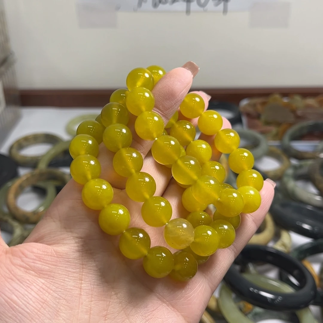 蛇纹石玉未镶嵌手链多样性发货默认微瑕拍一发一