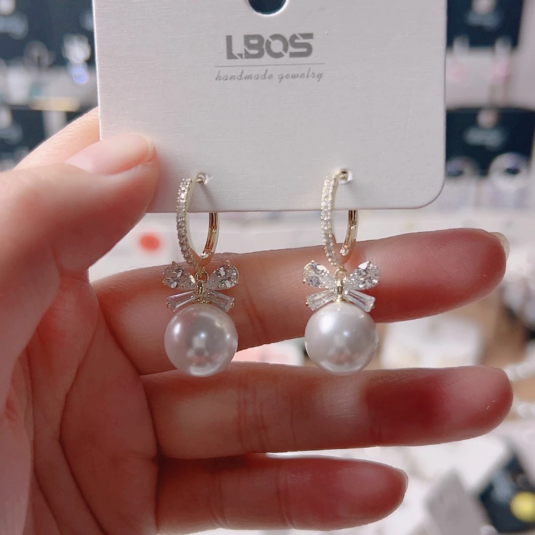 琉璃纯铜合金耳环