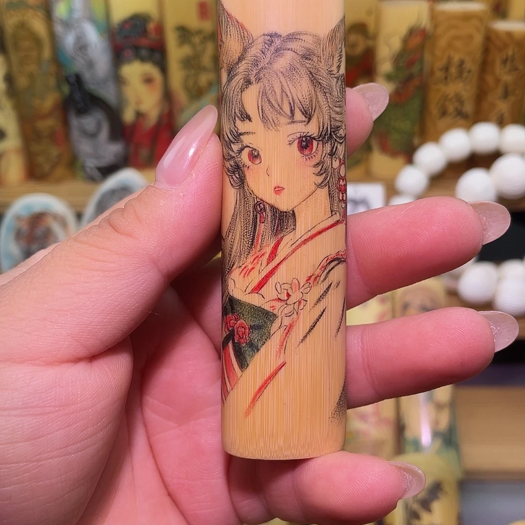 ****z实心竹手工作品美女