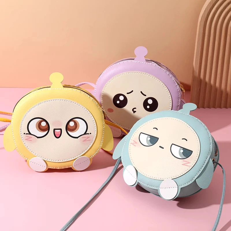 萌趣卡通儿童单肩斜挎包蛋仔派对手工缝制材料包女孩洋气手工包包