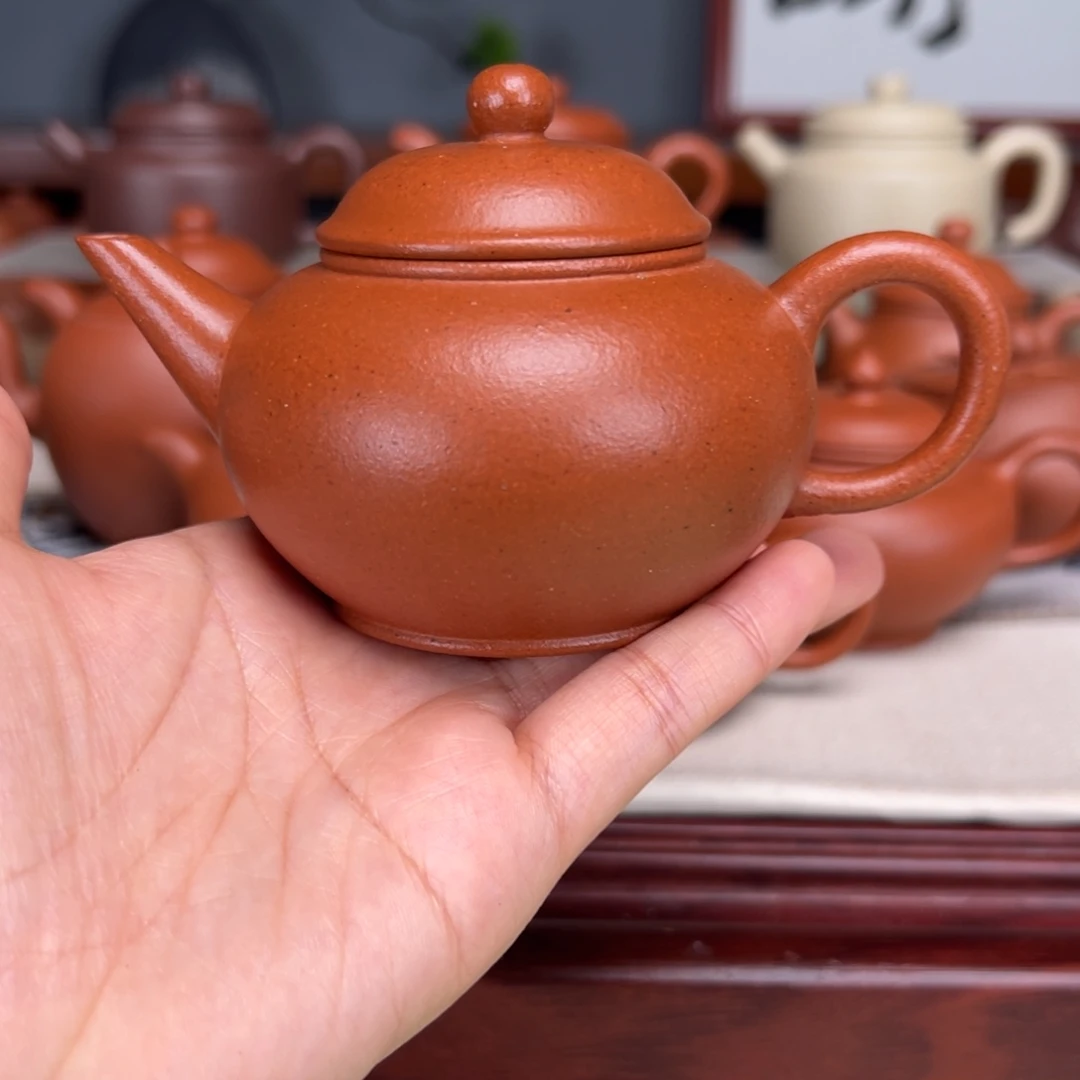 紫砂茶壶宝山红泥160