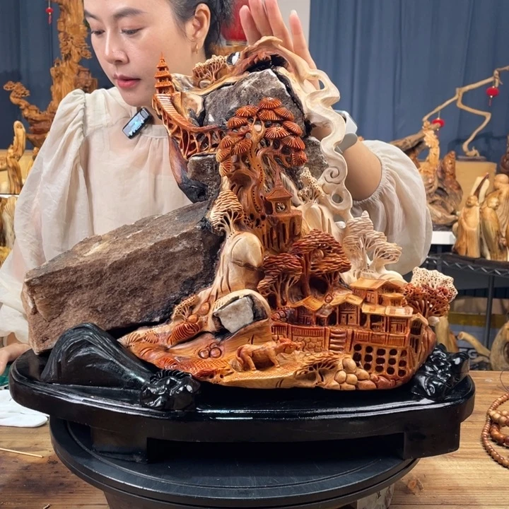 柏木（崖柏）山水倒流香送两盒香